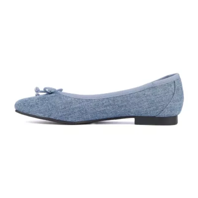 New York & Company Paulina Womens Square Closed Toe Ballet Flats