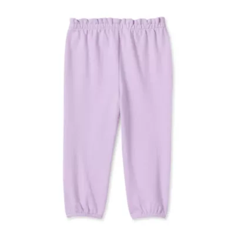 Okie Dokie Baby Girls Tapered Regular Fit French Terry Jogger Pant