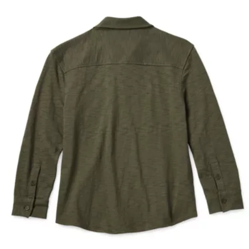 Thereabouts Little & Big Kid Boys Long Sleeve Regular Fit Button-Down Shirt