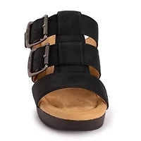 Muk Luks Womens Myra Heeled Sandals