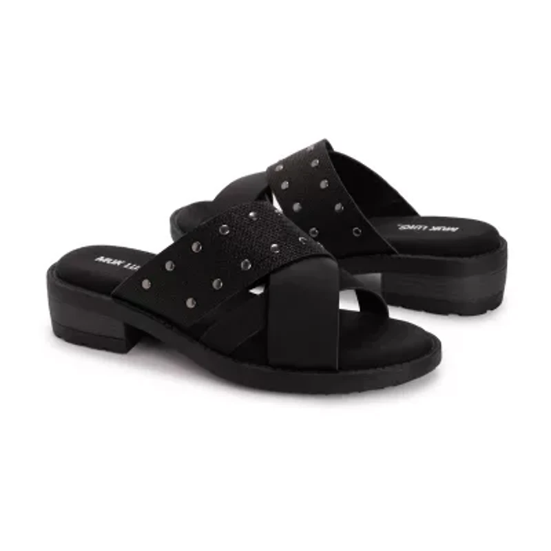 Muk Luks Womens Vittoria Sandal Criss Cross Strap Flat Sandals