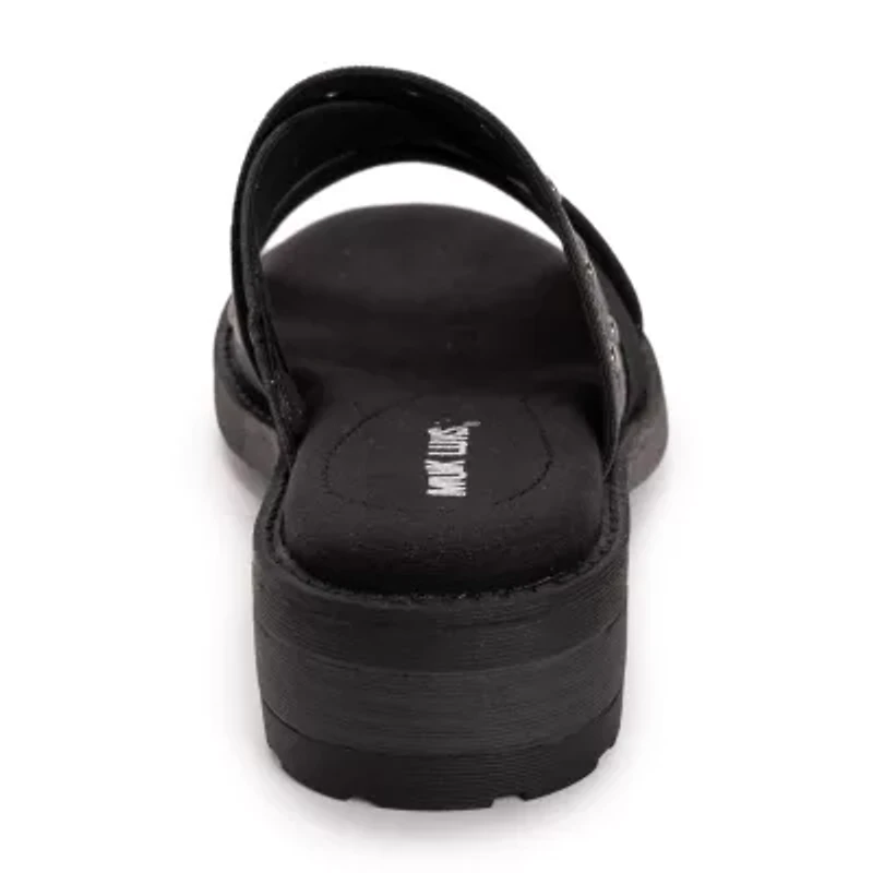 Muk Luks Womens Vittoria Sandal Criss Cross Strap Flat Sandals