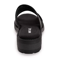 Muk Luks Womens Vittoria Sandal Criss Cross Strap Flat Sandals