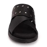 Muk Luks Womens Vittoria Sandal Criss Cross Strap Flat Sandals