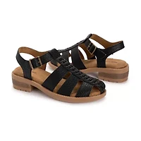 Muk Luks Vanilla Fisherman Womens Round Closed Toe Loafers