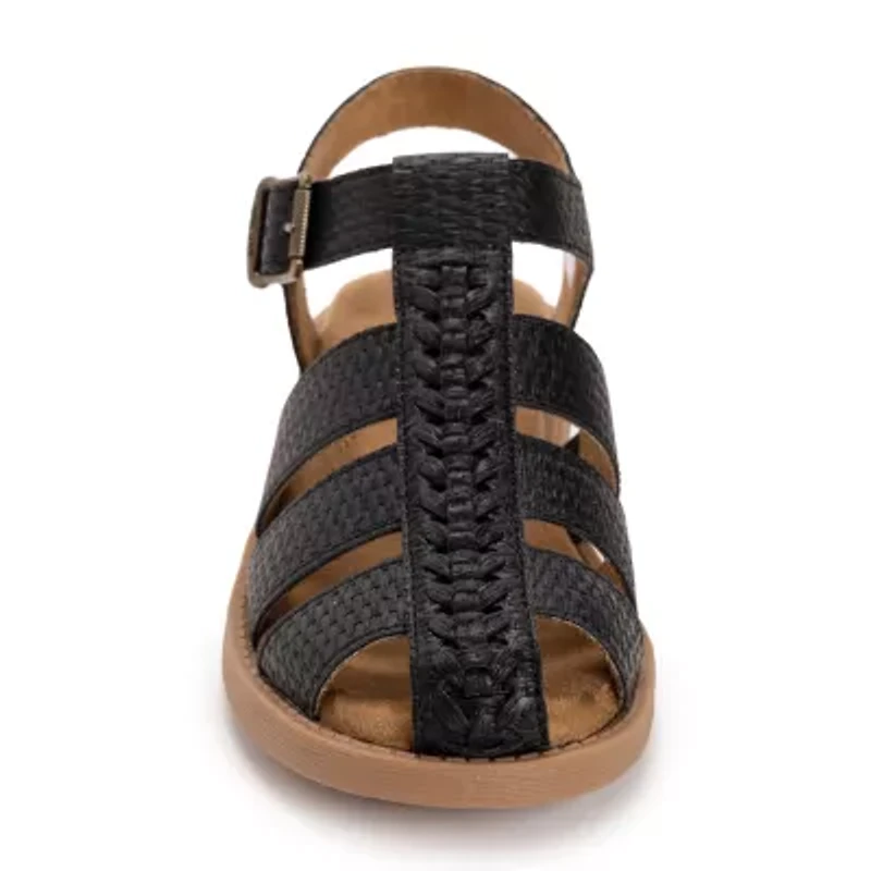 Muk Luks Vanilla Fisherman Womens Round Closed Toe Loafers