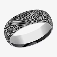 Marble Pattern Mens 8MM Tungsten Wedding Band