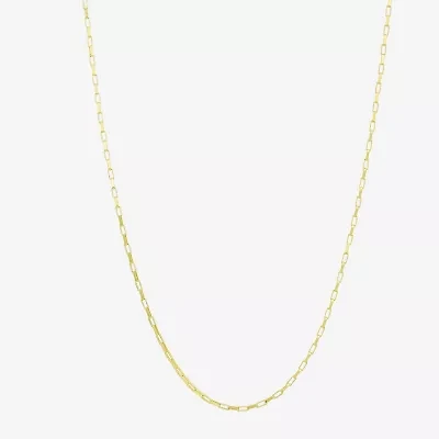 Made in Italy Womens 10K Gold 18 Inch Link Chain Necklace