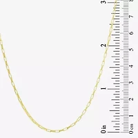 Made in Italy Womens 10K Gold 18 Inch Link Chain Necklace