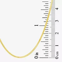 Made in Italy Womens 10K Gold 16 Inch Herringbone Chain Necklace