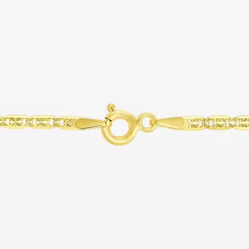Made in Italy Womens 10K Gold 18 Inch Link Chain Necklace