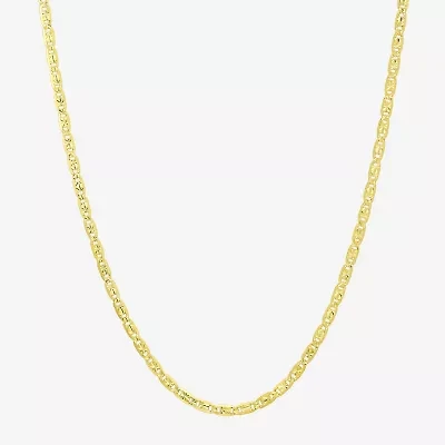 Made in Italy Womens 10K Gold 18 Inch Link Chain Necklace