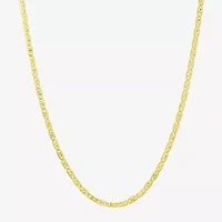 Made in Italy Womens 10K Gold 18 Inch Link Chain Necklace