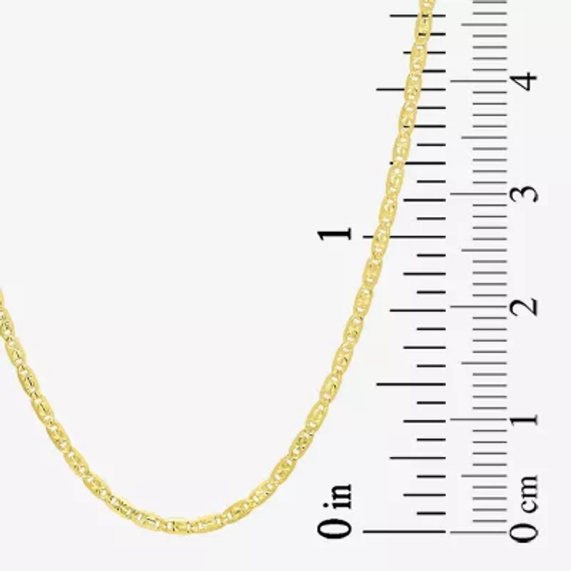 Made in Italy Womens 10K Gold 18 Inch Link Chain Necklace
