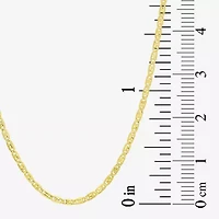 Made in Italy Womens 10K Gold 18 Inch Link Chain Necklace