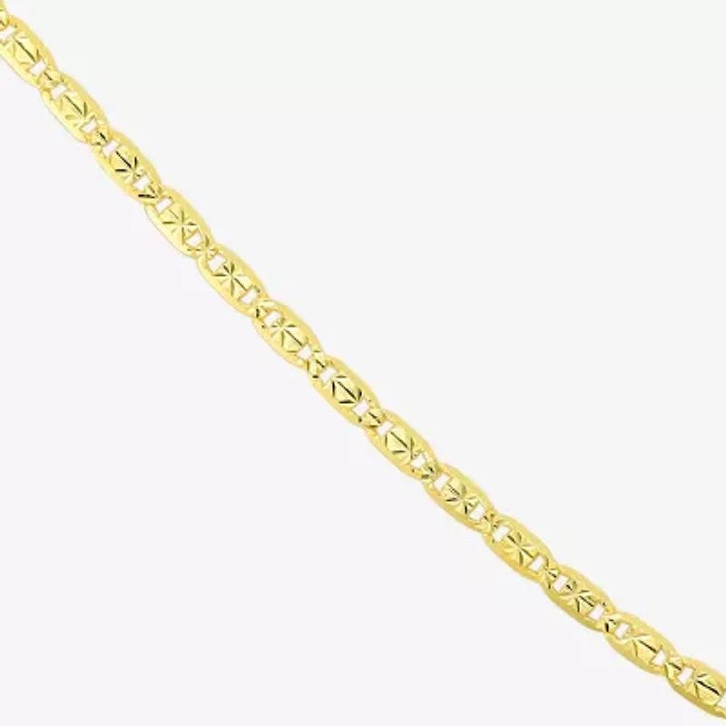 Made in Italy Womens 10K Gold 18 Inch Link Chain Necklace