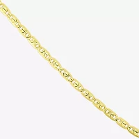 Made in Italy Womens 10K Gold 18 Inch Link Chain Necklace