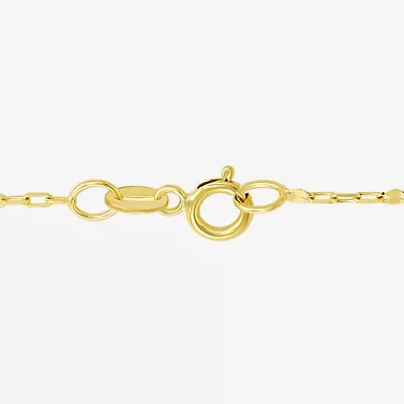 Made in Italy Womens 10K Gold 18 Inch Cable Chain Necklace