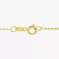 Made in Italy Womens 10K Gold 18 Inch Cable Chain Necklace