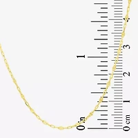 Made in Italy Womens 10K Gold 18 Inch Cable Chain Necklace