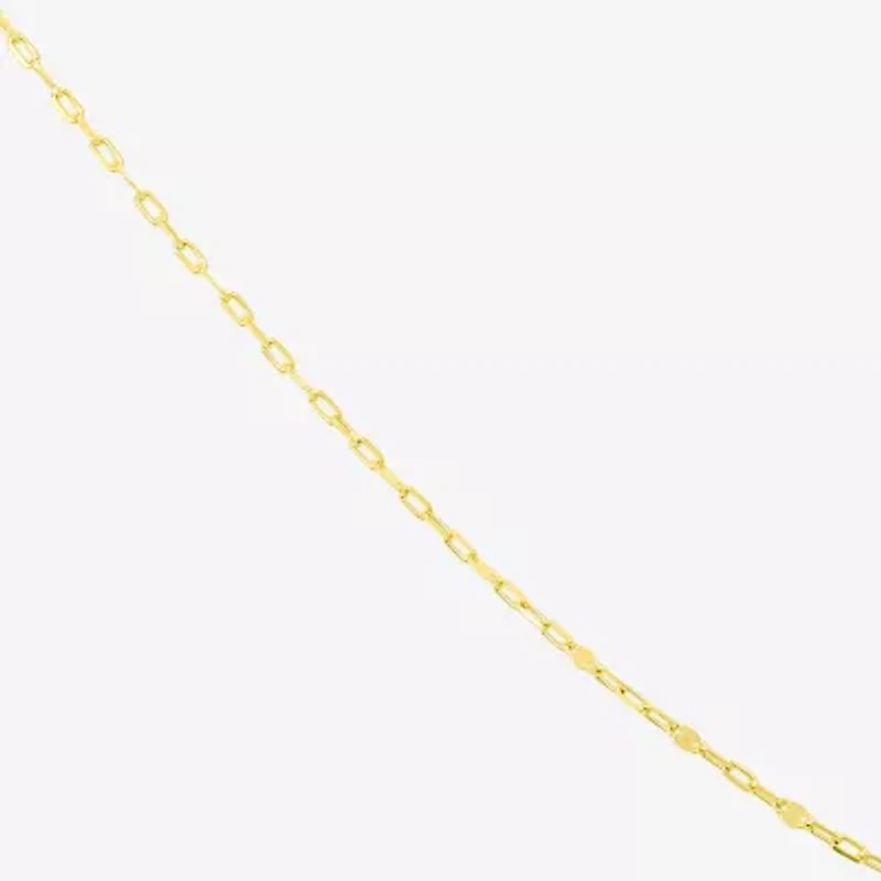 Made in Italy Womens 10K Gold 18 Inch Cable Chain Necklace