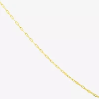 Made in Italy Womens 10K Gold 18 Inch Cable Chain Necklace