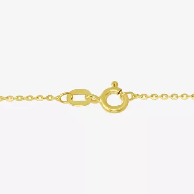 Made in Italy Womens 10K Gold 18 Inch Link Chain Necklace