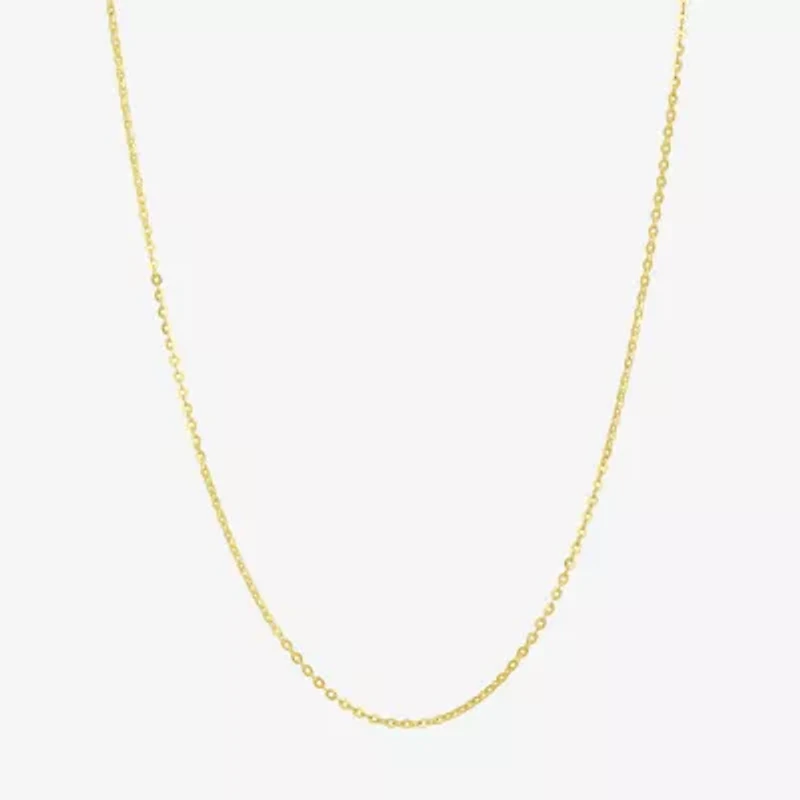 Made in Italy Womens 10K Gold 18 Inch Link Chain Necklace