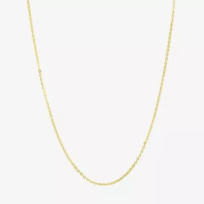 Made in Italy Womens 10K Gold 18 Inch Link Chain Necklace