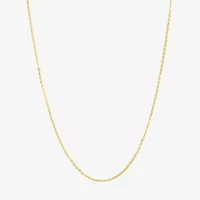 Made in Italy Womens 10K Gold 18 Inch Link Chain Necklace