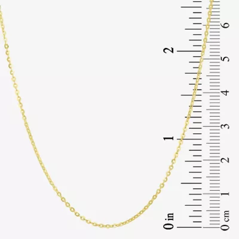 Made in Italy Womens 10K Gold 18 Inch Link Chain Necklace