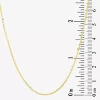 Made in Italy Womens 10K Gold 18 Inch Link Chain Necklace