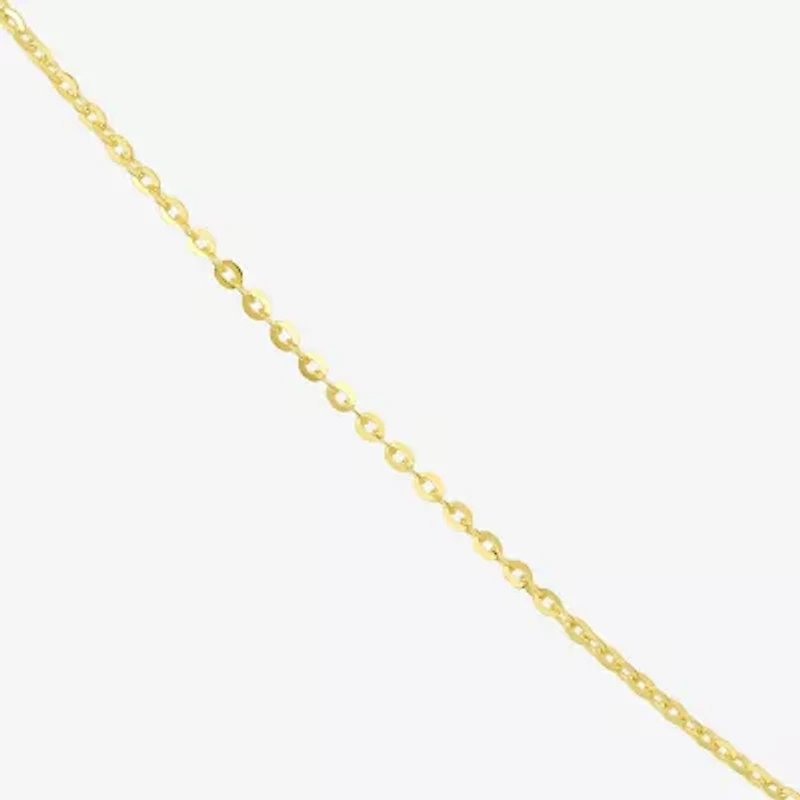 Made in Italy Womens 10K Gold 18 Inch Link Chain Necklace