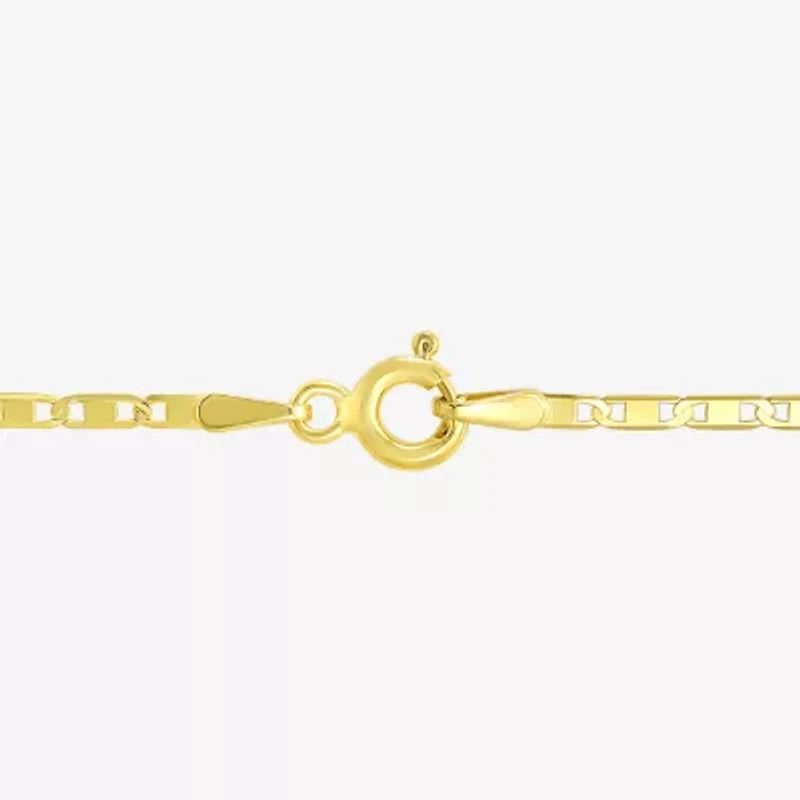 Made in Italy Womens 10K Gold 18 Inch Link Chain Necklace