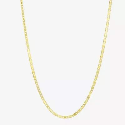 Made in Italy Womens 10K Gold 18 Inch Link Chain Necklace