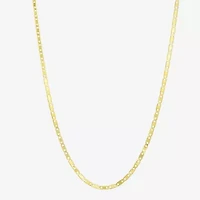 Made in Italy Womens 10K Gold 18 Inch Link Chain Necklace