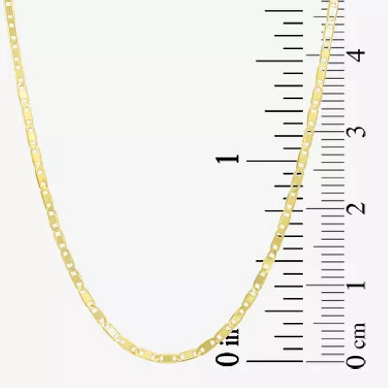 Made in Italy Womens 10K Gold 18 Inch Link Chain Necklace