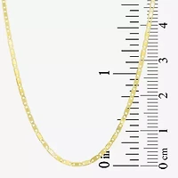 Made in Italy Womens 10K Gold 18 Inch Link Chain Necklace