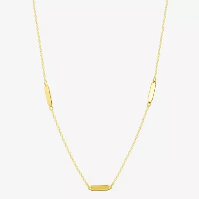 Gold Addiction Womens 10K Gold 16 Inch Link Chain Necklace