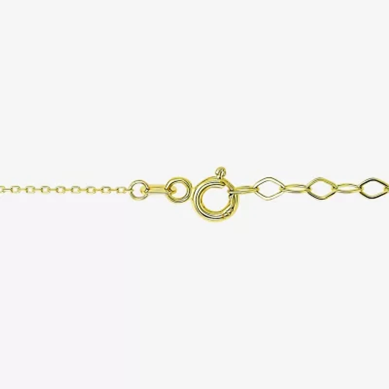Gold Addiction Womens 10K Gold Inch Cable Chain Necklace