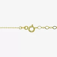 Gold Addiction Womens 10K Gold Inch Cable Chain Necklace