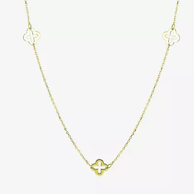 Gold Addiction Womens 10K Gold 18 Inch Cable Chain Necklace