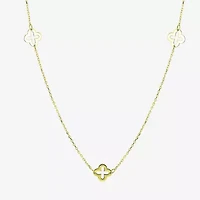 Gold Addiction Womens 10K Gold Inch Cable Chain Necklace