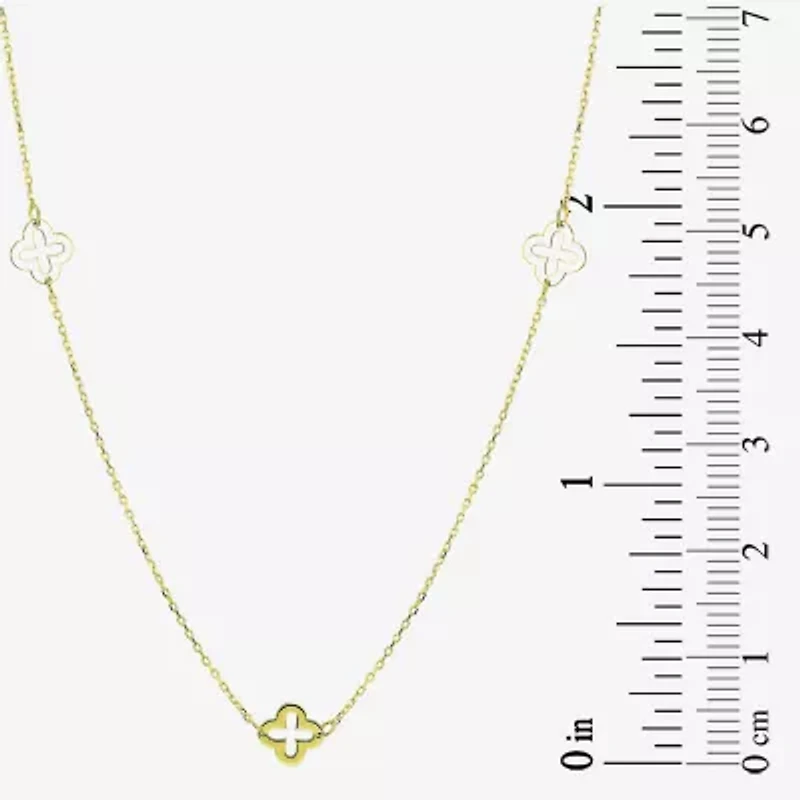 Gold Addiction Womens 10K Gold Inch Cable Chain Necklace