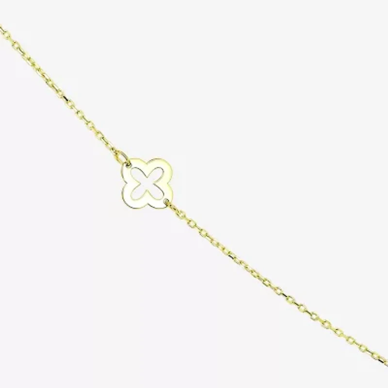 Gold Addiction Womens 10K Gold Inch Cable Chain Necklace