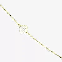 Gold Addiction Womens 10K Gold Inch Cable Chain Necklace