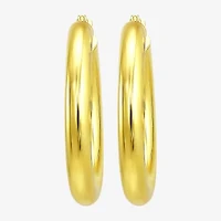 Gold Addiction Womens 10K Gold 30mm Hoop Earrings
