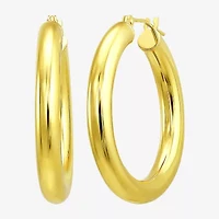 Gold Addiction Womens 10K Gold 30mm Hoop Earrings