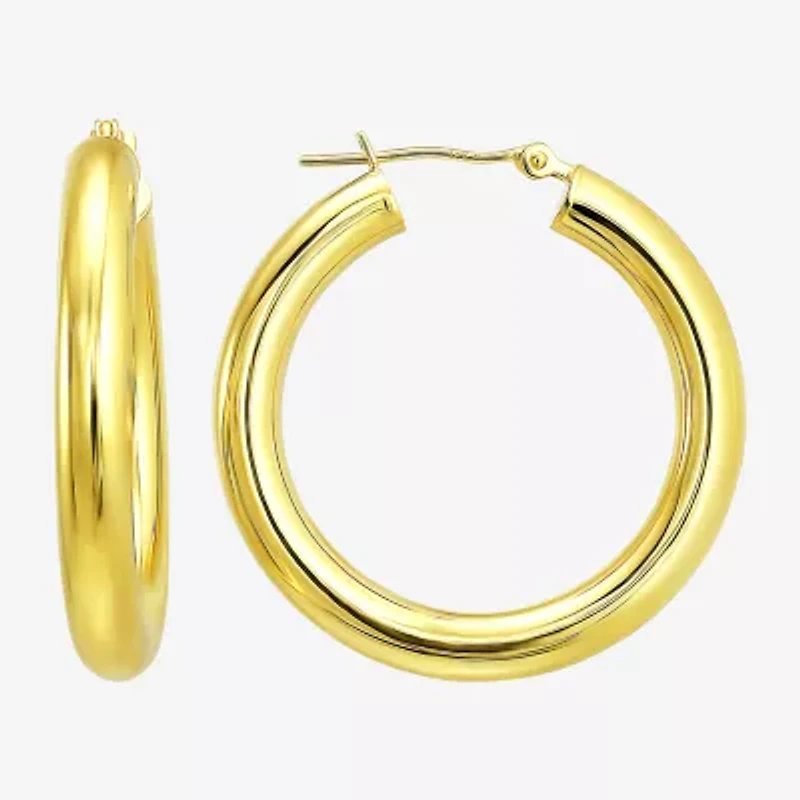 Gold Addiction Womens 10K Gold 30mm Hoop Earrings