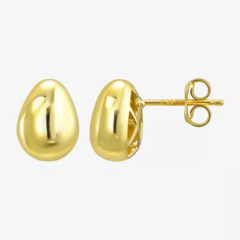Gold Addiction 10K Gold 12mm Stud Earrings